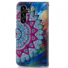 Flipové Pouzdro Na Samsung Galaxy A13 5G Květinová Mandala