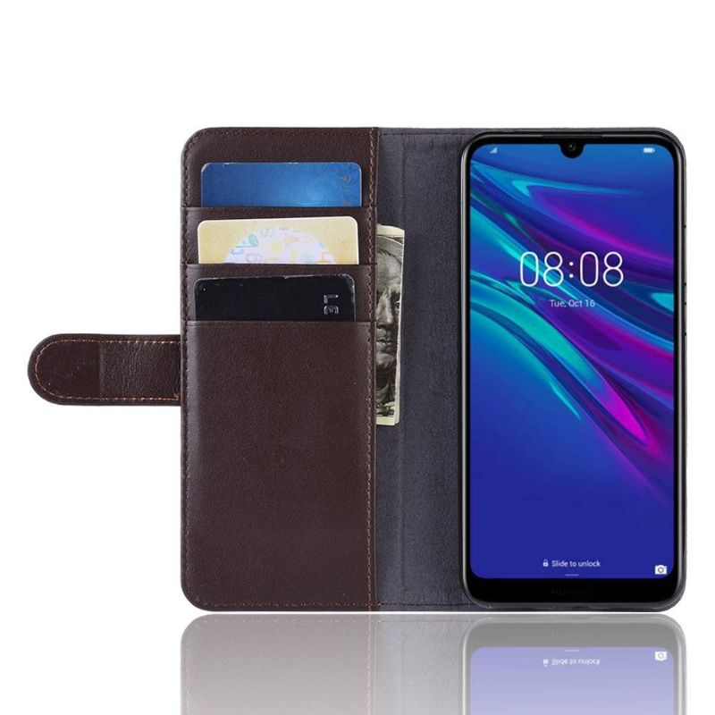 Pouzdra Na Huawei Y6 2019 Prémiová Kůže - Hnědá