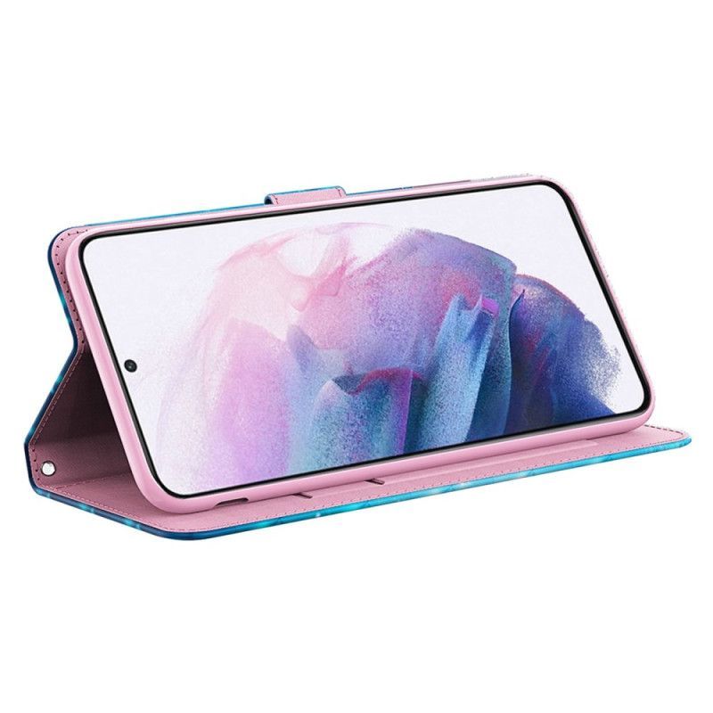 Flipové Pouzdro Na Samsung Galaxy A14 / A14 5G Na Lana Tanga Butterflies