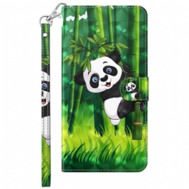 Flipové Pouzdro Na Samsung Galaxy A14 / A14 5G Panda Bambus