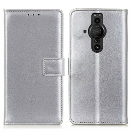 Kožené Pouzdro Na Sony Xperia Pro-I Základní Umělá Kůže