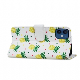 Flipové Pouzdro Na iPhone 12 Mini Ananas