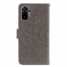 Flipové Pouzdro Na Xiaomi Redmi Note 10 4G / Note 10S Sluneční Mandala