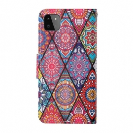 Flipové Pouzdro Na Samsung Galaxy A22 5G Mandalový Kaleidoskop