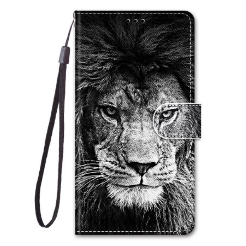 Flipové Pouzdro Na Xiaomi 13 Na Lana Lanyard Lion