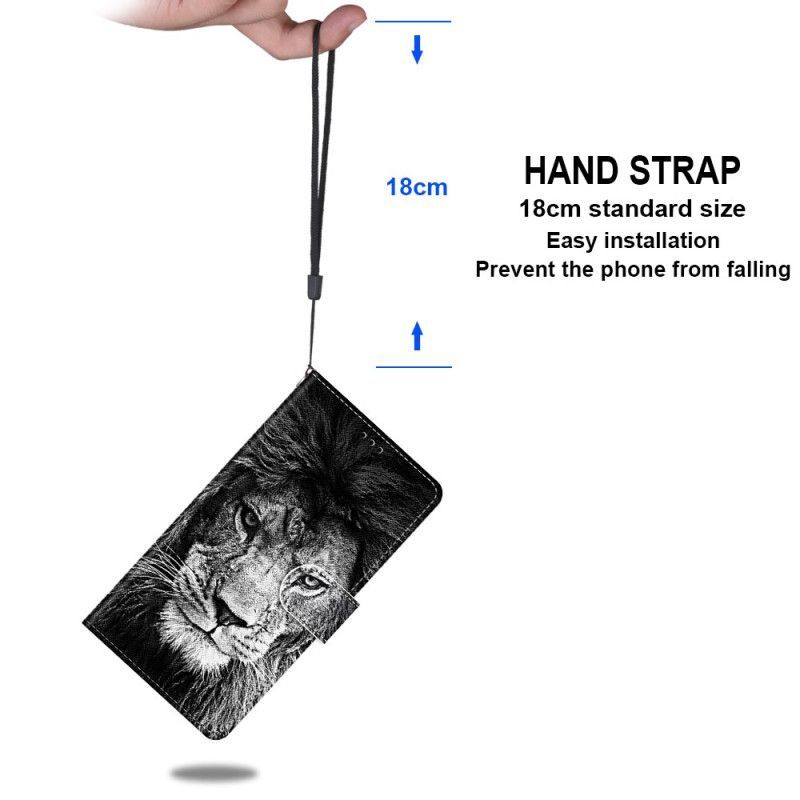 Flipové Pouzdro Na Xiaomi 13 Na Lana Lanyard Lion