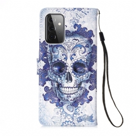 Flipové Pouzdro Na Samsung Galaxy A72 4G / A72 5G Vzor Calavera