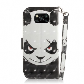 Flipové Pouzdro Na Poco X3 / X3 Pro / X3 NFC Zlá Panda