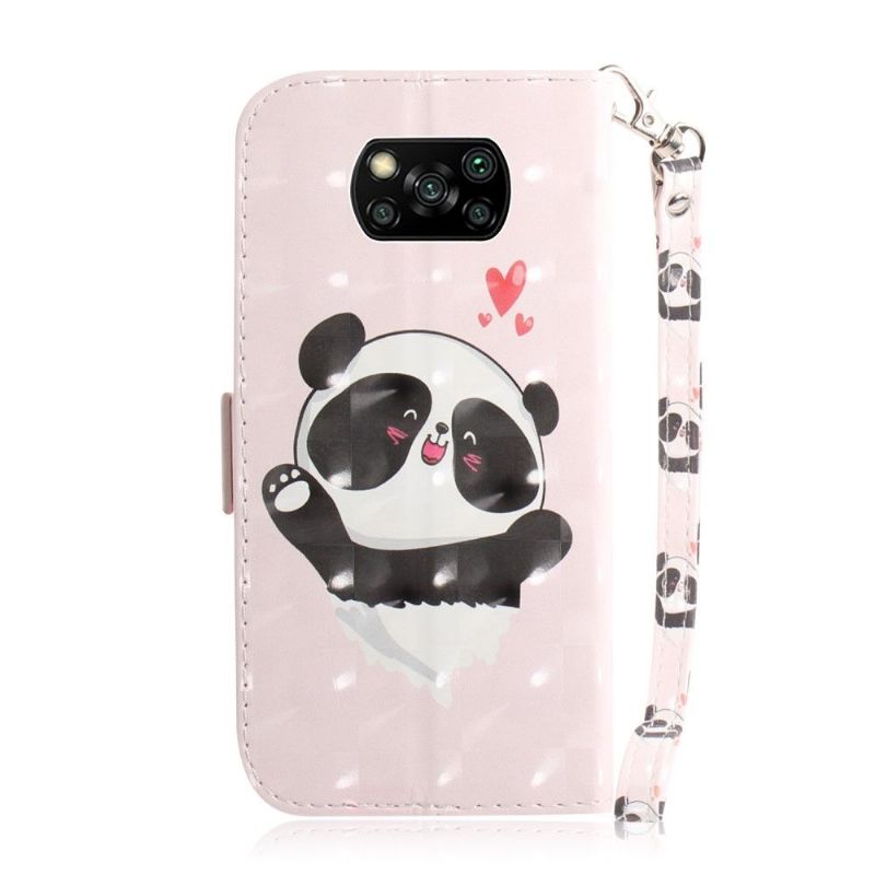 Kožené Pouzdro Na Poco X3 / X3 Pro / X3 NFC Roztomilá Panda