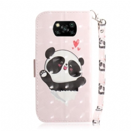 Kožené Pouzdro Na Poco X3 / X3 Pro / X3 NFC Roztomilá Panda