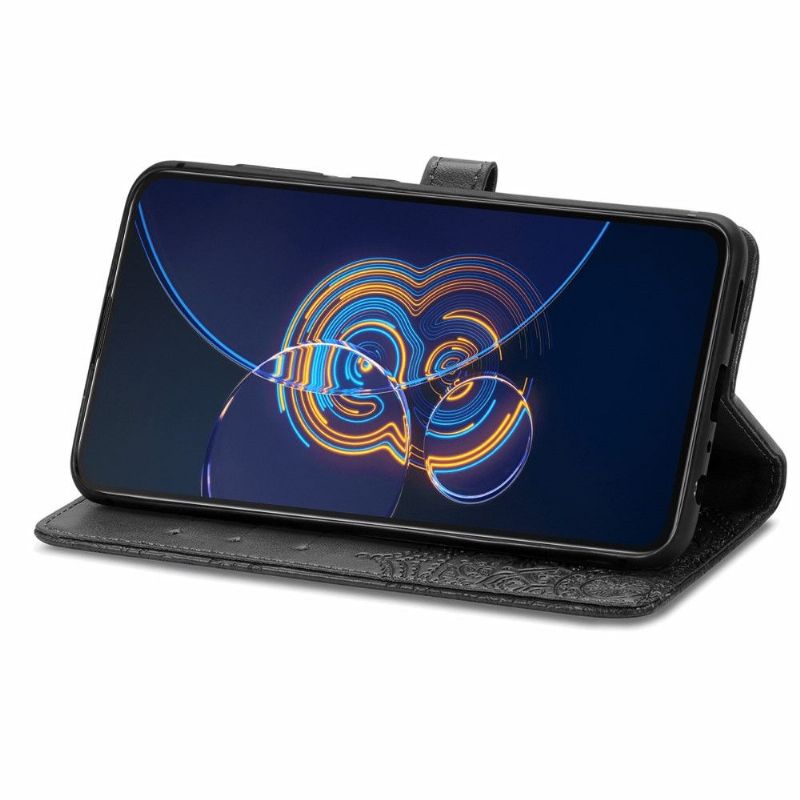 Flipové Pouzdro Na Asus Zenfone 8 Flip Kožené Pouzdro Mandala Reliéf Z Umělé Kůže