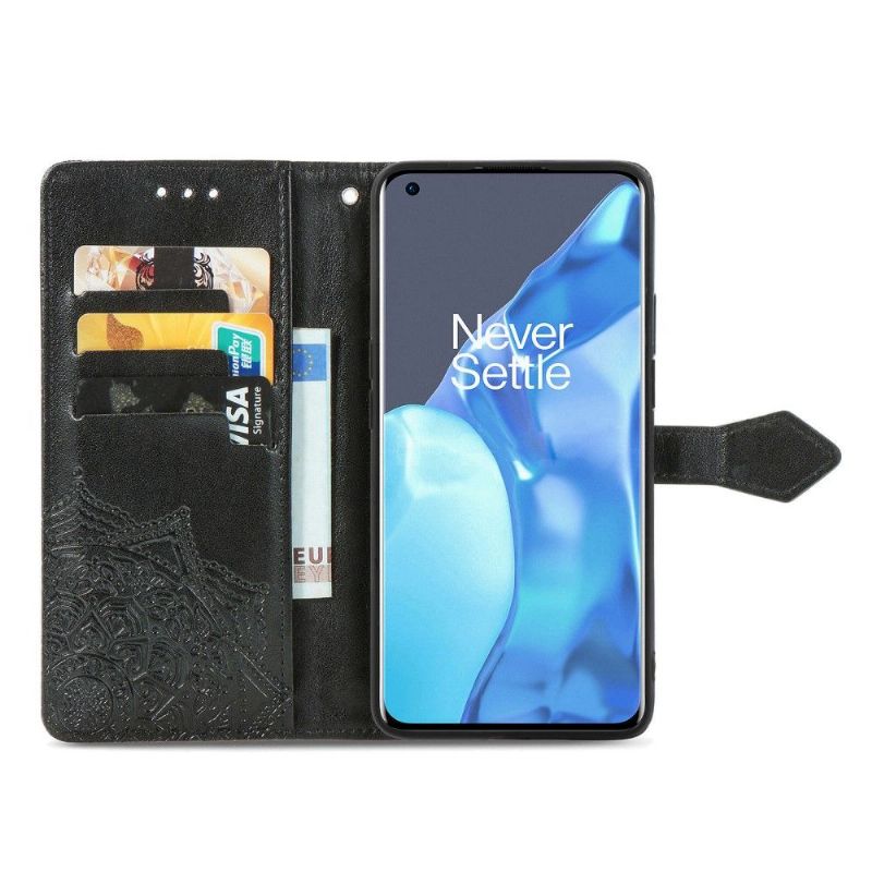 Flipové Pouzdro Na OnePlus 9 Pro Mandala Reliéf Z Umělé Kůže