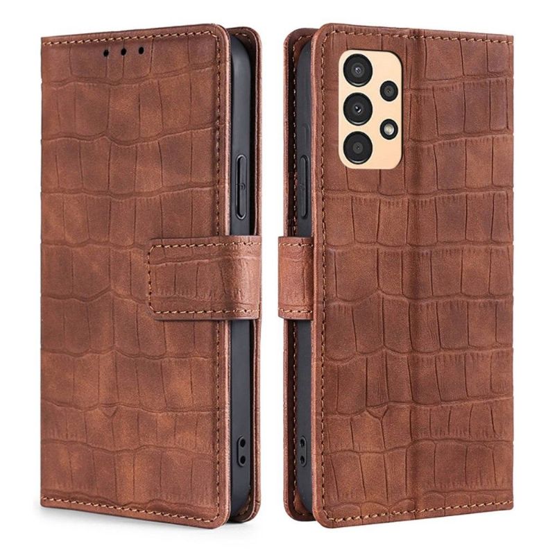 Flipové Pouzdro Na Samsung Galaxy A13 4G Ana Faux Leather Croco Skin Effect