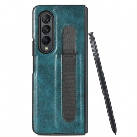 Kryt Na Samsung Galaxy Z Fold 4 Stylus Z Umělé Kůže