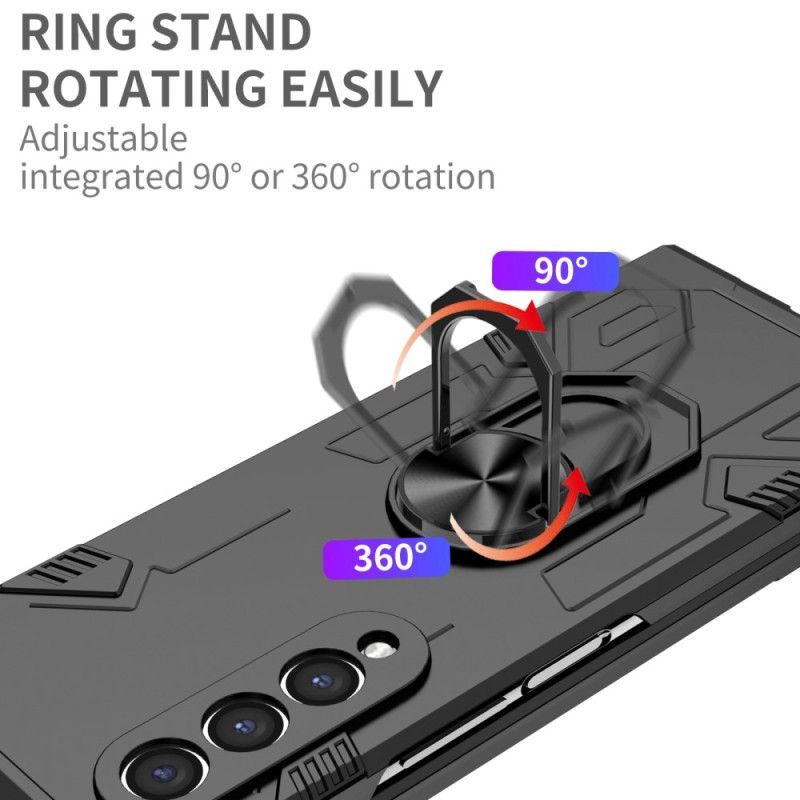 Kryty Na Mobil Na Samsung Galaxy Z Fold 4 Dvoumateriálový A Rotační Kroužek