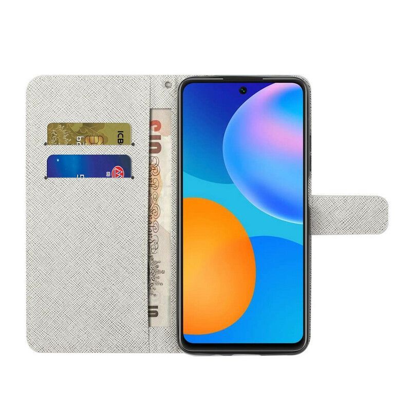 Flipové Pouzdro Na Samsung Galaxy A52 4G / A52 5G / A52s 5G Na Lana Strappy Diamond Motýli