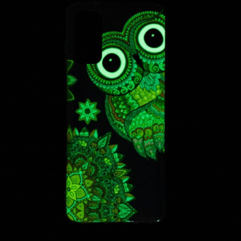 Kryt Na Samsung Galaxy A52 4G / A52 5G / A52s 5G Fluorescenční Sova Mandala