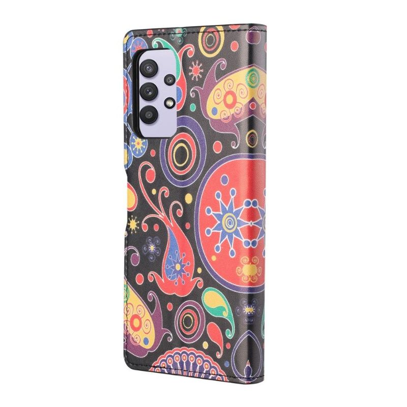 Kožené Pouzdro Na Samsung Galaxy A32 4G Paisley Flower