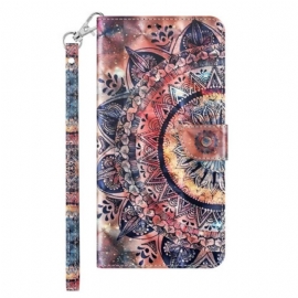 Flipové Pouzdro Na iPhone 14 Na Lana Pro Barevné Strappy Mandala