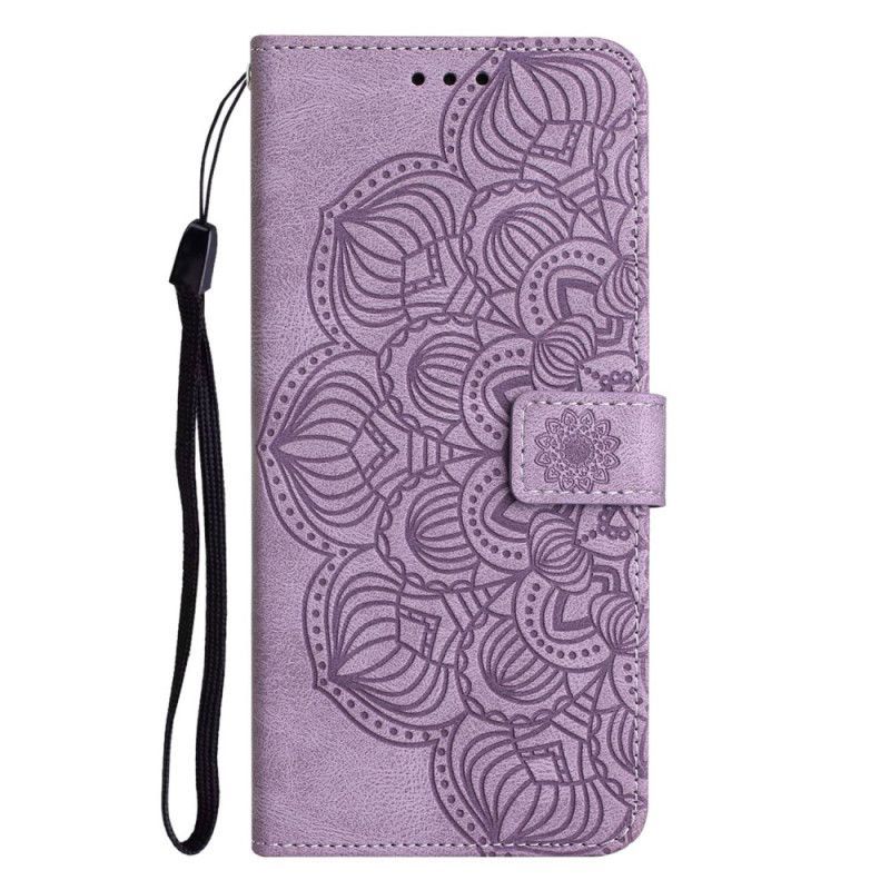 Flipové Pouzdro Na iPhone 14 Na Lana Strappy Mandala