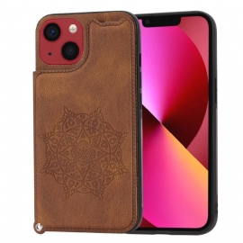 Kryt Na iPhone 14 Na Lana Držák Karet Mandala Strap