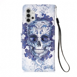 Flipové Pouzdro Na Samsung Galaxy A32 5G Vzor Calavera