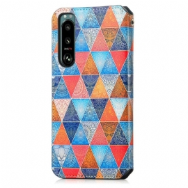 Flipové Pouzdro Na Sony Xperia 5 III Mandalový Kaleidoskop