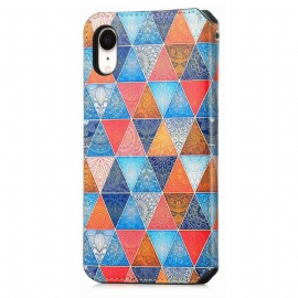 Flipové Pouzdro Na iPhone XR Mandalový Kaleidoskop