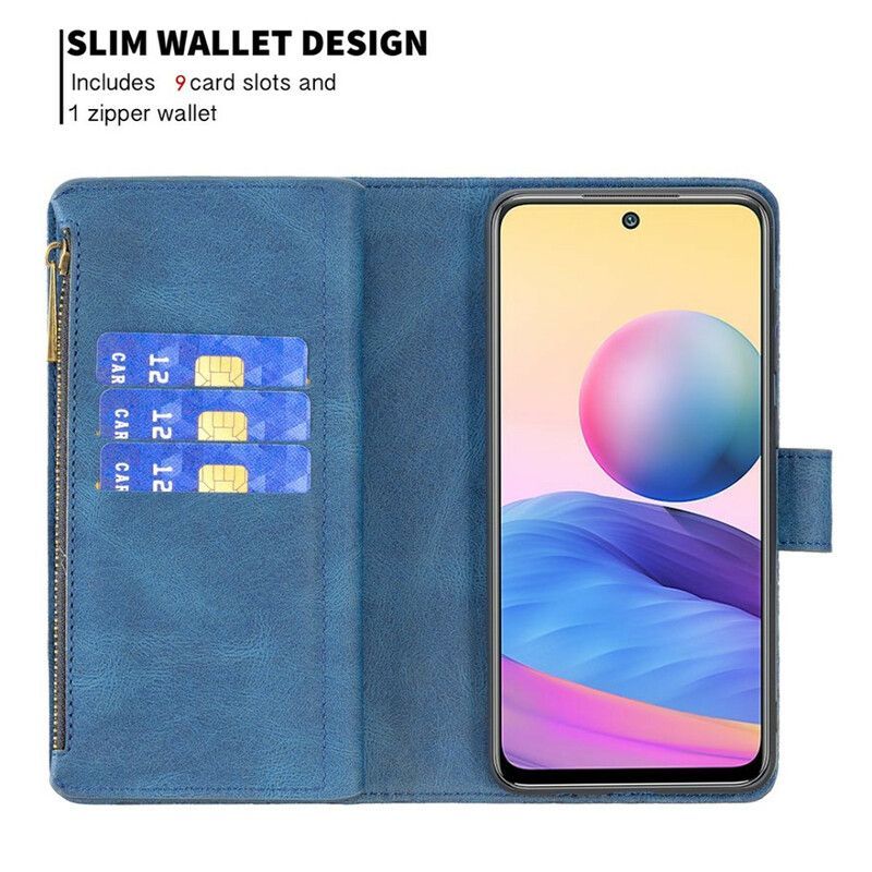 Flipové Pouzdro Na Xiaomi Redmi Note 10 5G Motýlí Kapsa Na Zip