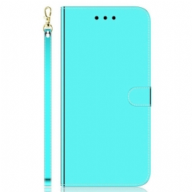 Kožené Pouzdro Na Xiaomi Redmi Note 10 5G Kryt Zrcadla