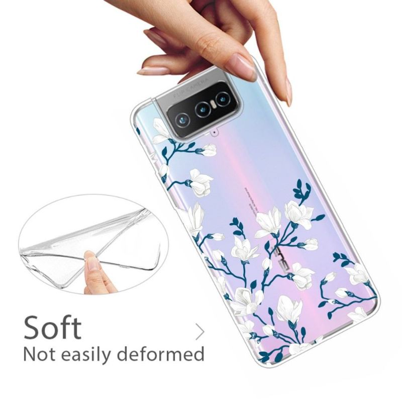 Kryt Na Asus Zenfone 7 / Zenfone 7 Pro Bílé Květy