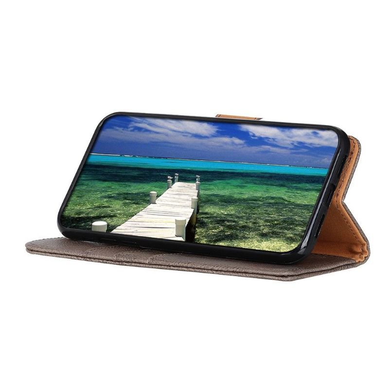 Flipové Pouzdro Na Asus Zenfone 8 Držák Karet S Koženými Efekty Khazneh