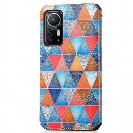 Kožené Pouzdro Na Xiaomi 12 Mandalový Kaleidoskop