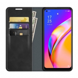 Kožené Pouzdro Folio Na Oppo A94 5G Funkce Stojanu Z Umělé Kůže