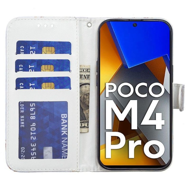 Flipové Pouzdro Na Poco M4 Pro 4G Geometrie Mramoru