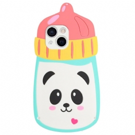 Kryt Na iPhone 13 Mini 3d Panda Kojenecká Láhev S Popruhem