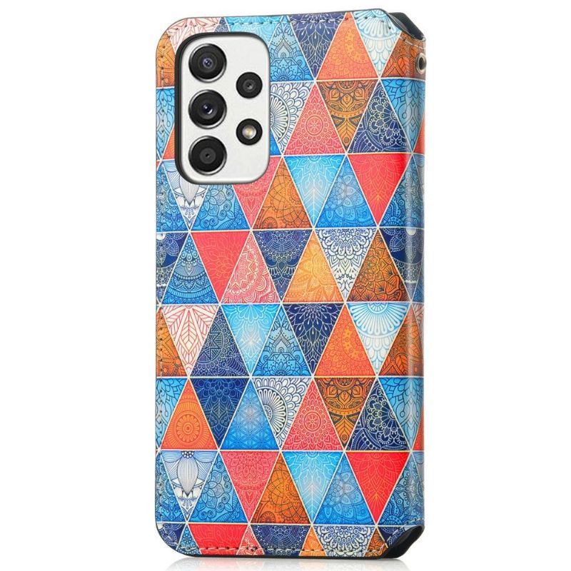 Flipové Pouzdro Na Samsung Galaxy A33 5G Kožené Pouzdro Kaleidoskop Mandala Flip Flap