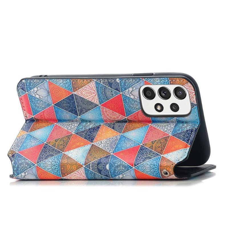 Flipové Pouzdro Na Samsung Galaxy A33 5G Kožené Pouzdro Kaleidoskop Mandala Flip Flap