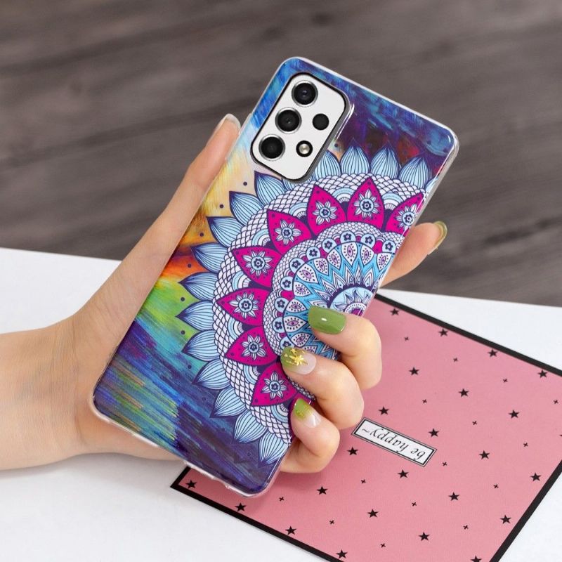 Kryt Na Samsung Galaxy A53 5G Svítivá Barevná Mandala