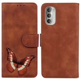 Flipové Pouzdro Na Moto G51 5G Skin-touch Butterfly