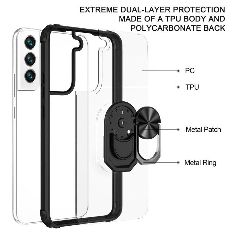 Kryty Na Mobil Na Samsung Galaxy S23 5G Transparentní S Ring-support