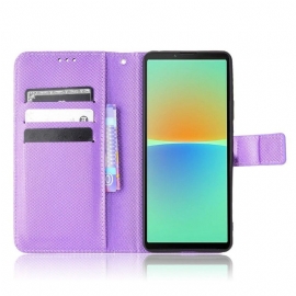 Flipové Pouzdro Na Sony Xperia 10 IV Kožené Pouzdro Držák Karty Lucinda Flap