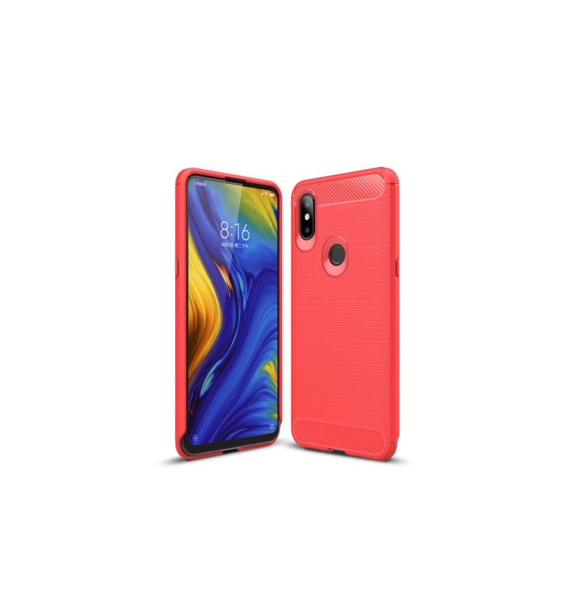 Kryt Na Xiaomi Mi Mix 3 Uhlíkový Kartáčovaný Gel