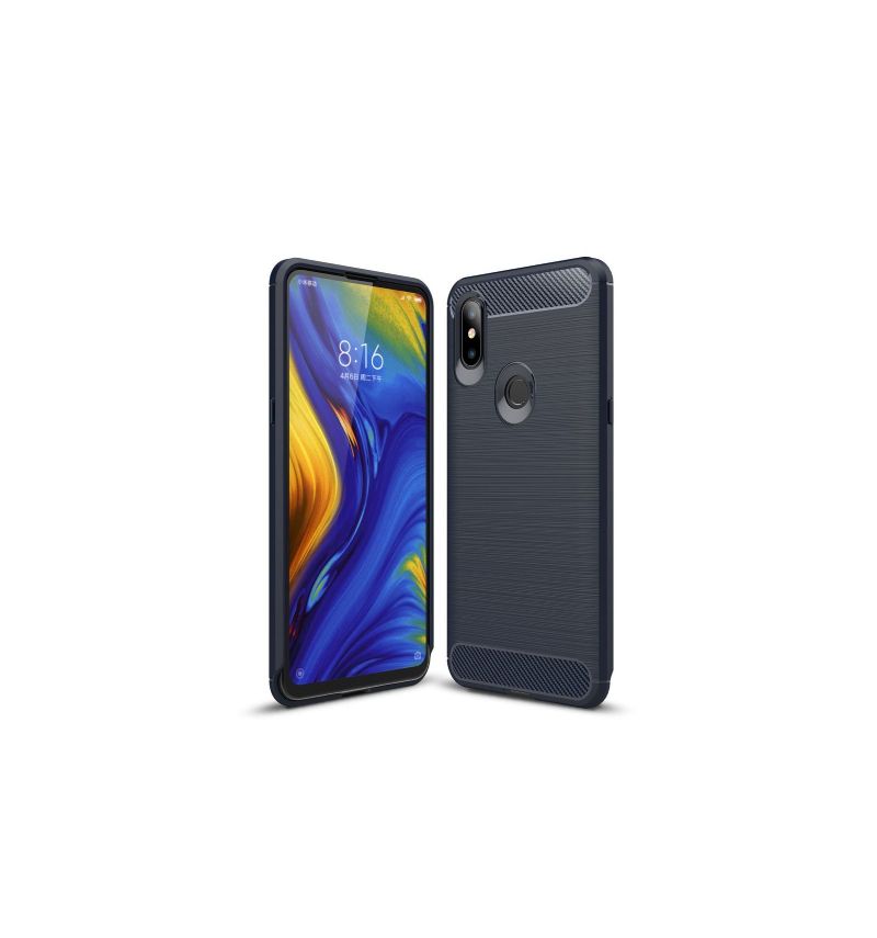 Kryt Na Xiaomi Mi Mix 3 Uhlíkový Kartáčovaný Gel