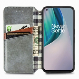 Flipové Pouzdro Na OnePlus Nord N10 Držák Karty Kub Design