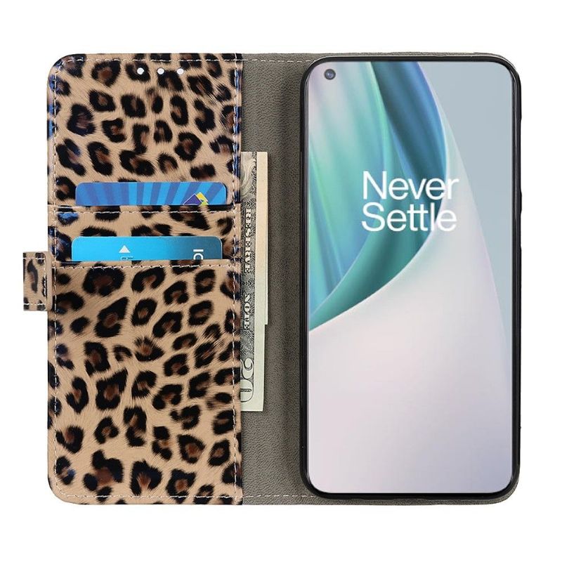 Flipové Pouzdro Na OnePlus Nord N100 Styl Leoparda Z Umělé Kůže