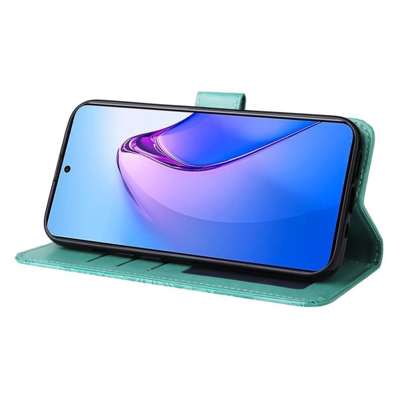 Kožené Pouzdro Na Oppo Reno 8 Pro Na Lana Strappy Slunečnice