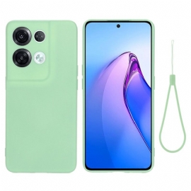 Kryty Na Mobil Na Oppo Reno 8 Pro Na Lana Páskový Tekutý Silikon