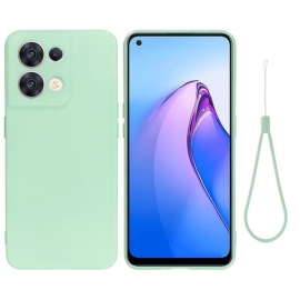 Kryty Na Mobil Na Oppo Reno 8 Na Lana Páskový Tekutý Silikon