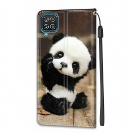 Flipové Pouzdro Na Samsung Galaxy A12 Malá Panda